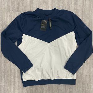 NEW Nike Mens Shield Golf Sweater Blue/White Small